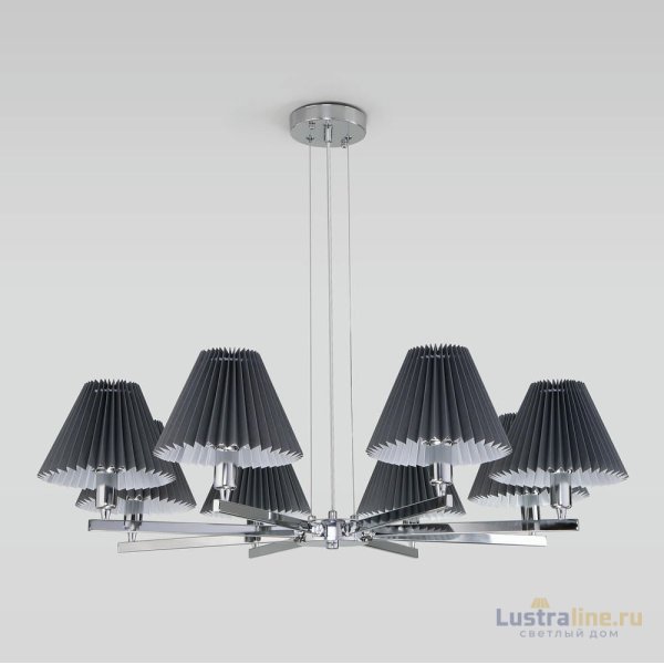 Подвесная люстра Eurosvet Peony 60136/8 хром/графит Подвесная люстра Eurosvet Peony 60136/8 хром/графит