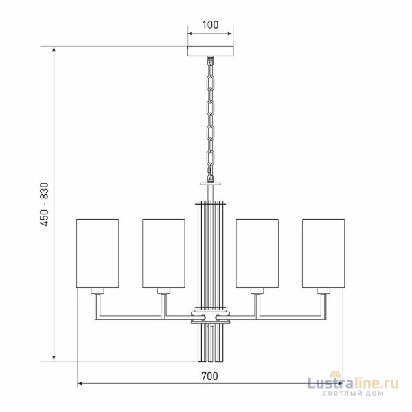 Подвесная люстра Eurosvet Soffio 60134/8 никель Подвесная люстра Eurosvet Soffio 60134/8 никель