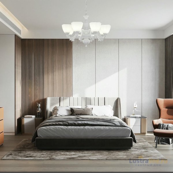Подвесная люстра Arte Milano 342837/8 WT+SL Подвесная люстра Arte Milano 342837/8 WT+SL