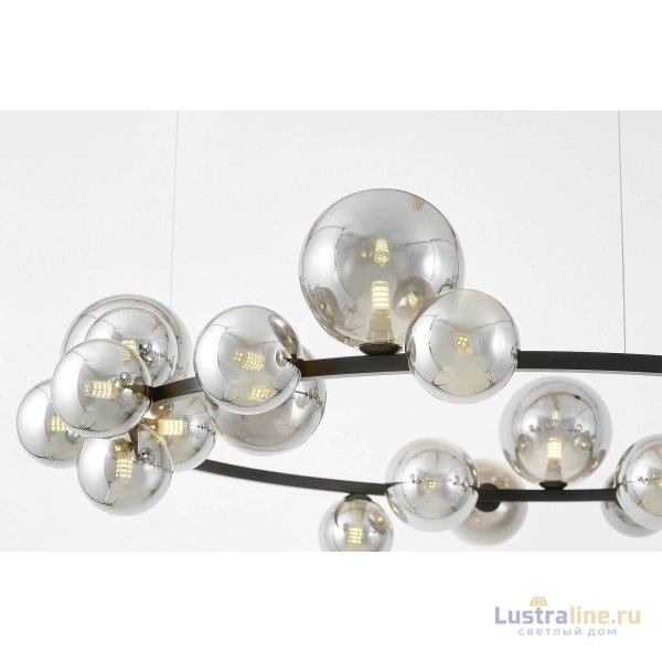 Подвесная люстра Lumina Deco LDP 7033-24 BK+GY