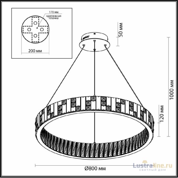 Подвесная люстра Odeon Light Crossa 5072/100L