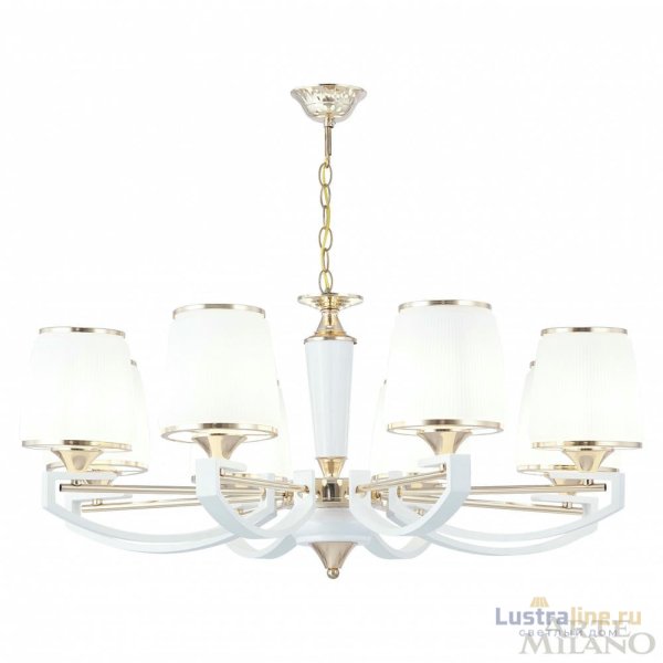 Подвесная люстра Arte Milano Florentia-2457 302457/8 Wh/Gd Подвесная люстра Arte Milano Florentia-2457 302457/8 Wh/Gd