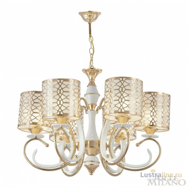 Подвесная люстра Arte Milano Florentia-1237 301237/6 Wh/Gd Подвесная люстра Arte Milano Florentia-1237 301237/6 Wh/Gd