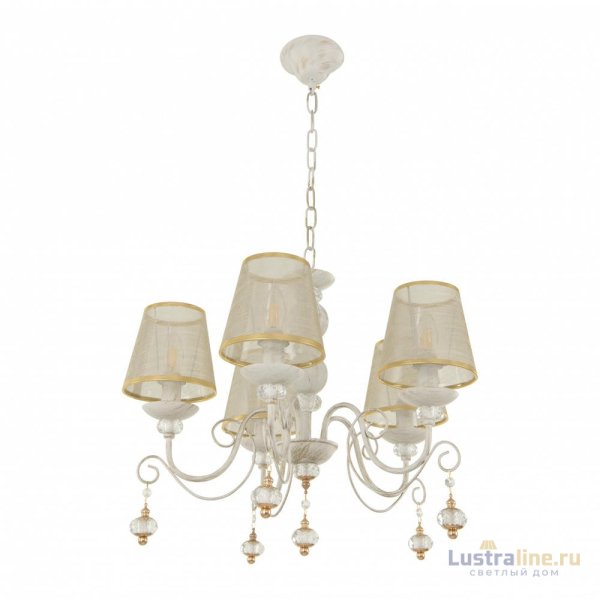 Подвесная люстра Arte Milano 347620/5 WT+G Подвесная люстра Arte Milano 347620/5 WT+G