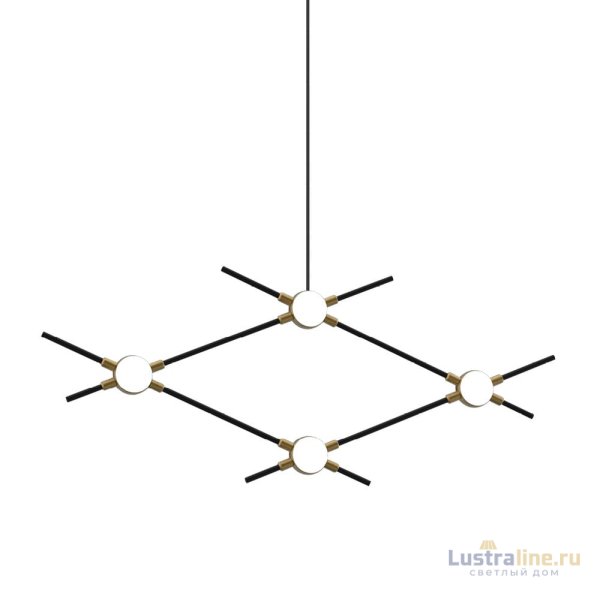 Подвесная люстра DeLight Collection Molecular MD18001067-4A black/gold Подвесная люстра DeLight Collection Molecular MD18001067-4A black/gold