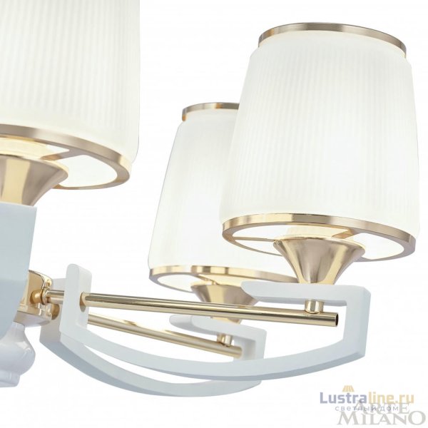 Подвесная люстра Arte Milano Florentia-2457 302457/8 Wh/Gd Подвесная люстра Arte Milano Florentia-2457 302457/8 Wh/Gd
