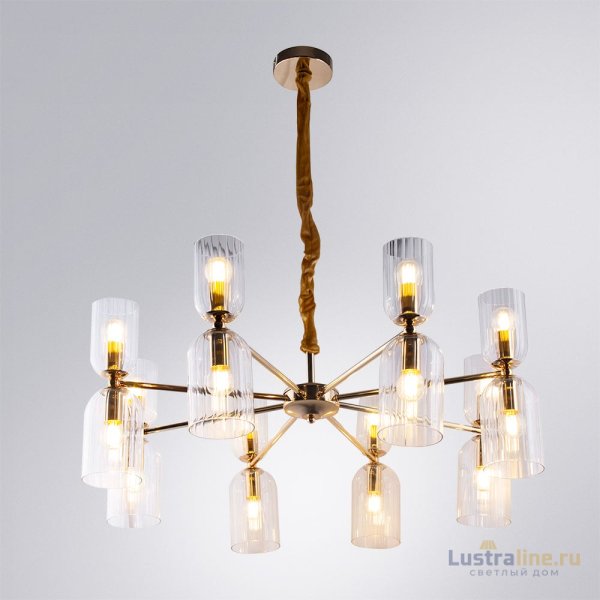 Подвесная люстра Arte Lamp Charm A1623LM-16GO Подвесная люстра Arte Lamp Charm A1623LM-16GO