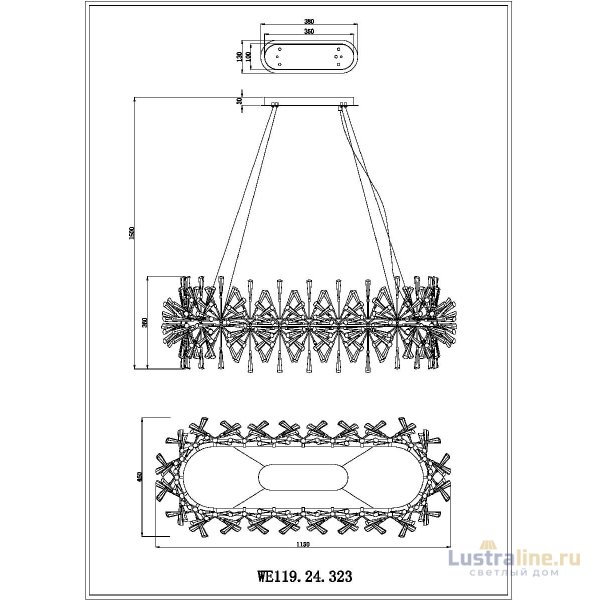 Подвесная люстра Wertmark Floriane WE119.24.323