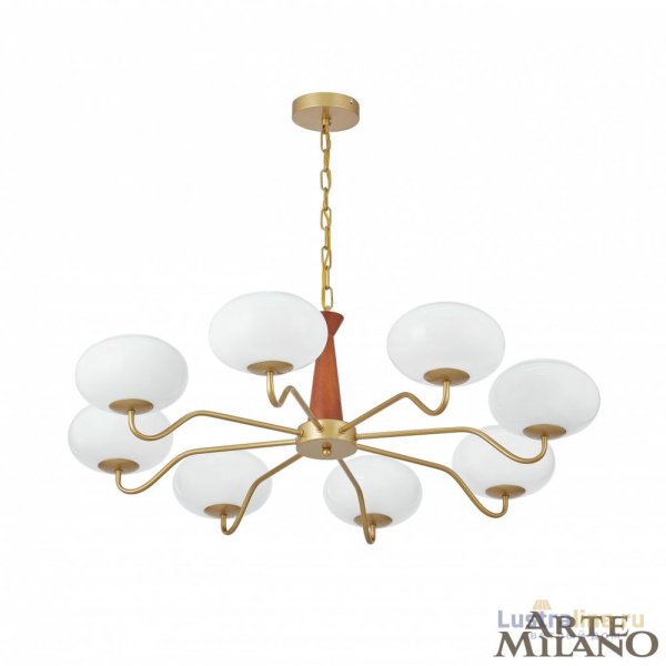 Подвесная люстра Arte Milano Napoli 310166/D900/8 BS/WD Подвесная люстра Arte Milano Napoli 310166/D900/8 BS/WD