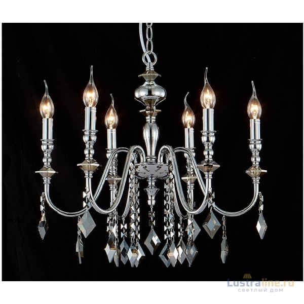 Подвесная люстра Crystal Lux MERCEDES SP6 CHROME/SMOKE