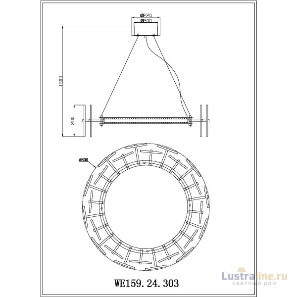 Подвесная люстра Wertmark Nicola WE159.24.303