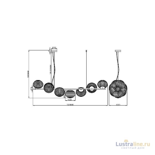 Подвесная люстра Maytoni Reels MOD268PL-07B