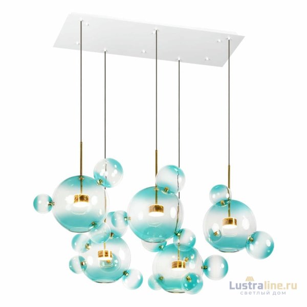 Подвесная люстра Loft IT Bolle 2027-S5 Blue Подвесная люстра Loft IT Bolle 2027-S5 Blue