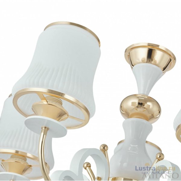 Подвесная люстра Arte Milano Florentia-1097 301097/8 Wh/Gd Подвесная люстра Arte Milano Florentia-1097 301097/8 Wh/Gd
