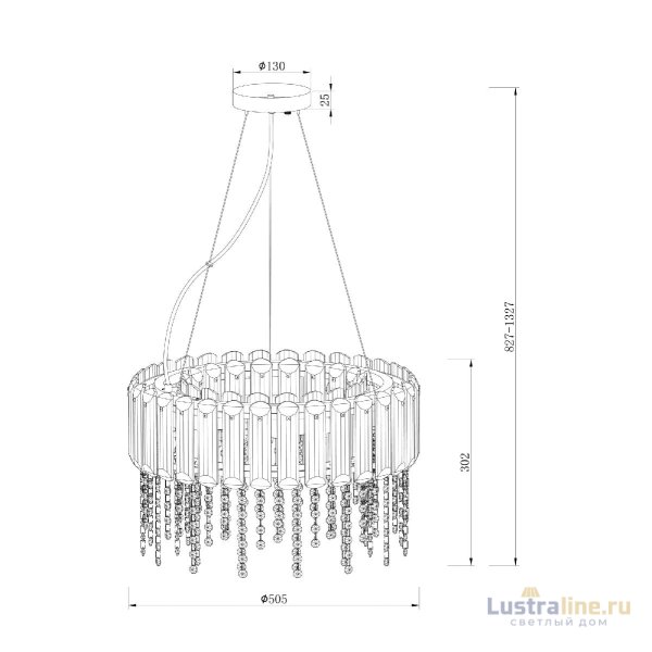 Подвесная люстра Maytoni Hail MOD097PL-06CH