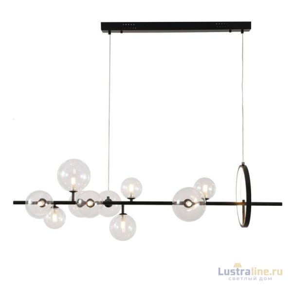 Подвесная люстра Delight Collection Art Deco Bubble KG1233P-10 black/clear Подвесная люстра Delight Collection Art Deco Bubble KG1233P-10 black/clear