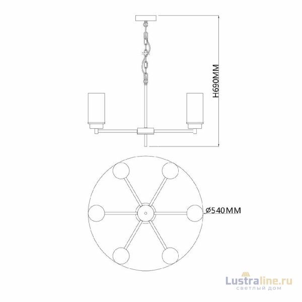 Подвесная люстра Escada Legacy 2119/6S Chrome