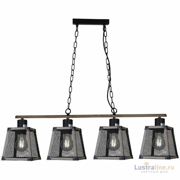 Подвесная люстра Illumico IL1006-4LL-05 BK WOOD Подвесная люстра Illumico IL1006-4LL-05 BK WOOD