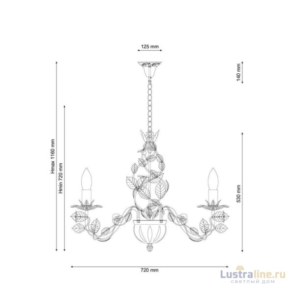 Подвесная люстра Lucia Tucci Fiori Di Rose 185.10.5