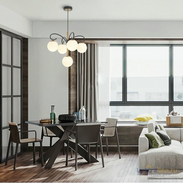 Подвесная люстра Arte Milano Neapolis 273808/4+1 BK/GD Подвесная люстра Arte Milano Neapolis 273808/4+1 BK/GD
