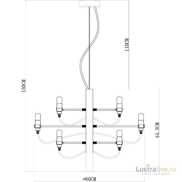 Подвесная люстра Divinare Molto 8030/17 LM-18