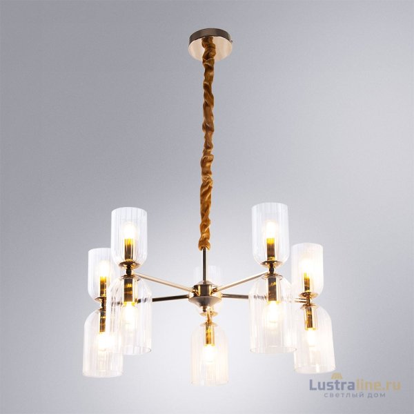 Подвесная люстра Arte Lamp Charm A1623LM-10GO Подвесная люстра Arte Lamp Charm A1623LM-10GO