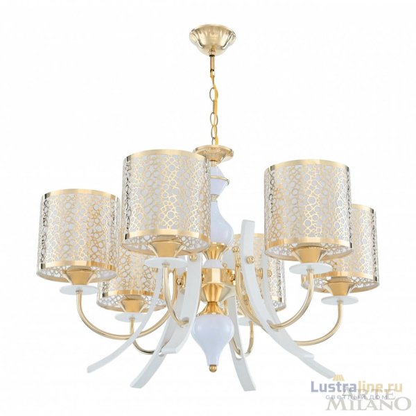 Подвесная люстра Arte Milano Florentia-6067 306067/6 Wh/Gd Подвесная люстра Arte Milano Florentia-6067 306067/6 Wh/Gd