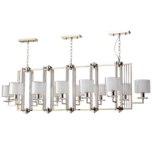 Подвесная люстра Crystal Lux NICOLAS SP12 L1600 GOLD/WHITE