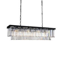 Подвесная люстра Delight Collection 1920s Odeon KR0387P-10C/P black/frost