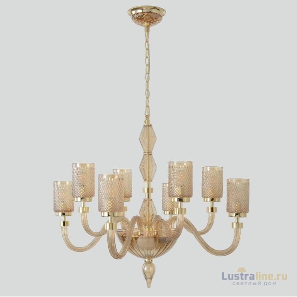 Подвесная люстра Crystal Lux SILVESTRO SP8 AMBER