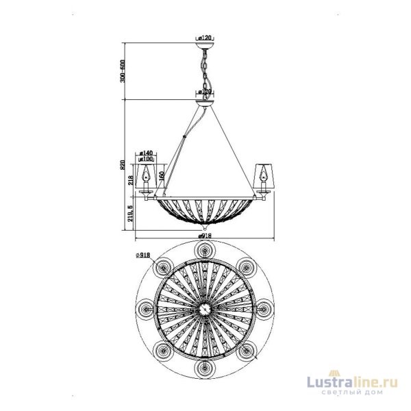 Подвесная люстра Maytoni Pantheon H021PL-08CH Подвесная люстра Maytoni Pantheon H021PL-08CH