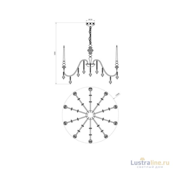 Подвесная светодиодная люстра Lucia Tucci Flop 3390.16 Chrome