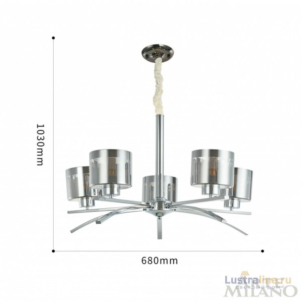 Подвесная люстра Arte Milano Neapolis 278207/5 Ni
