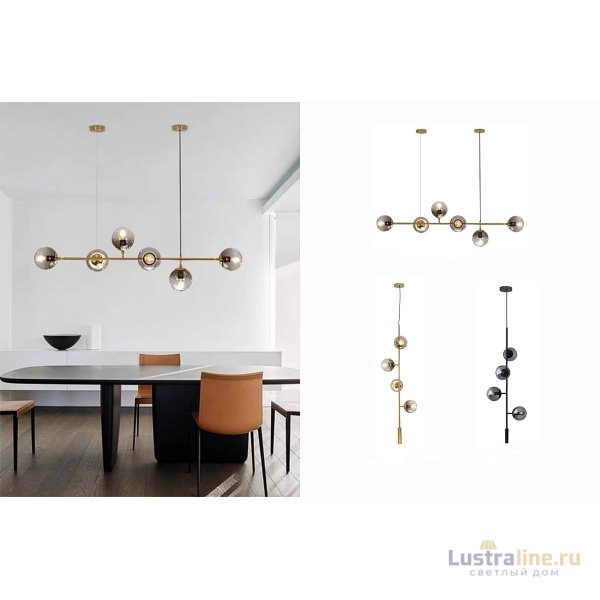 Подвесная люстра iLamp Golden 9136P/6 GL-WH