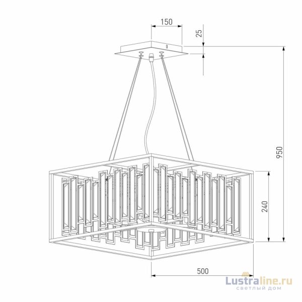 Подвесная люстра Bogates Cella 377/6 Strotskis a061525