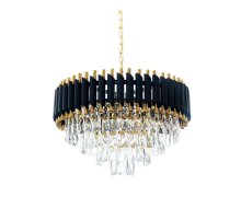 Подвесная люстра Lumina Deco Funneli LDP 6003-550 BK+F.GD Подвесная люстра Lumina Deco Funneli LDP 6003-550 BK+F.GD