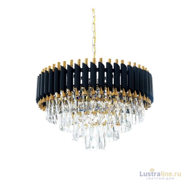 Подвесная люстра Lumina Deco Funneli LDP 6003-550 BK+F.GD