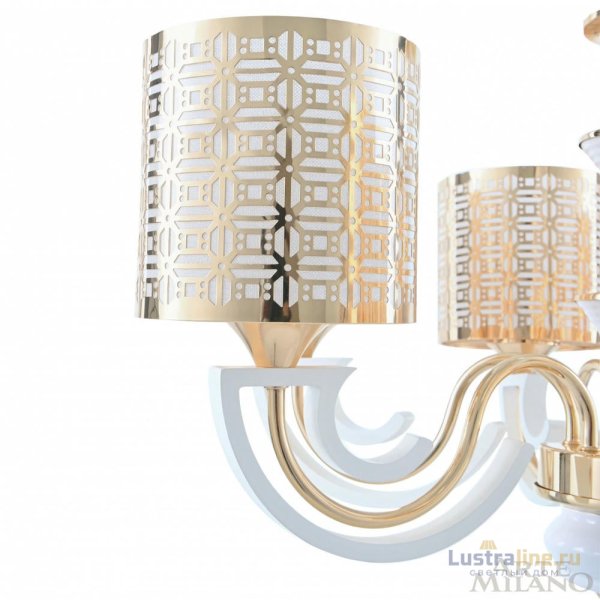 Подвесная люстра Arte Milano Florentia-8857 308857/8 Wh/Gd Подвесная люстра Arte Milano Florentia-8857 308857/8 Wh/Gd