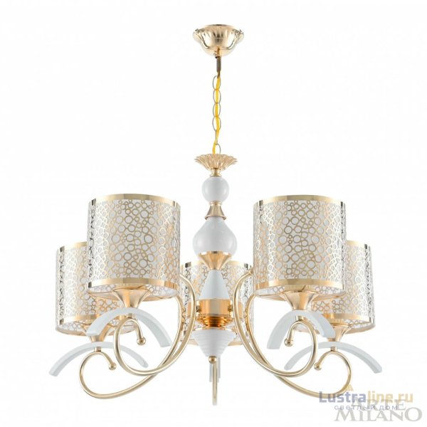 Подвесная люстра Arte Milano Florentia-9787 309787/5 Wh/Gd Подвесная люстра Arte Milano Florentia-9787 309787/5 Wh/Gd