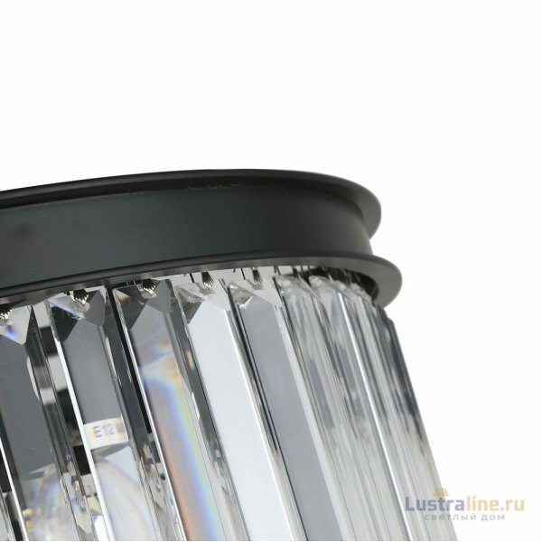 Подвесная люстра Delight Collection 1920s Odeon KR0387P-6 black/clear Подвесная люстра Delight Collection 1920s Odeon KR0387P-6 black/clear