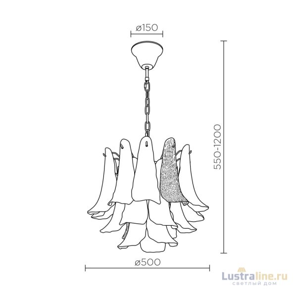 Подвесная люстра Modelux ML.6777.7P GD Подвесная люстра Modelux ML.6777.7P GD