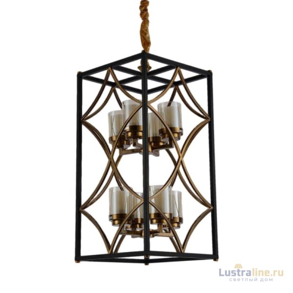 Подвесная люстра Lumina Deco Quadrato LDP 1223-8 BK+MD