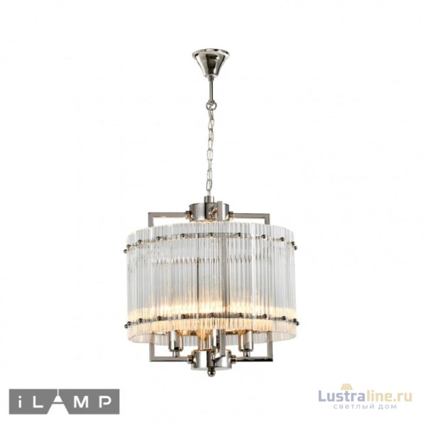 Подвесная люстра iLamp Silverstone P9503-4 Nickel