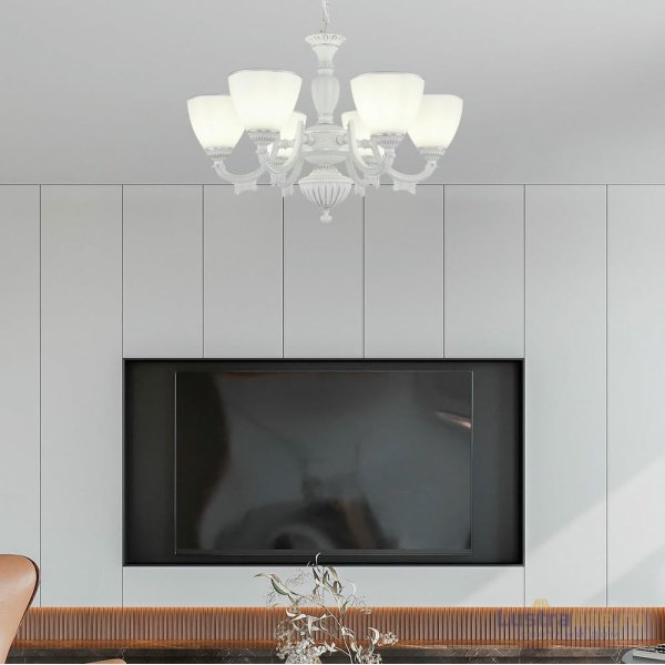 Подвесная люстра Arte Milano 342837/6 WT+SL Подвесная люстра Arte Milano 342837/6 WT+SL