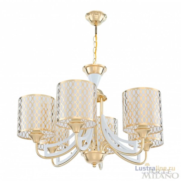 Подвесная люстра Arte Milano Florentia-3387 303387/6 Wh/Gd Подвесная люстра Arte Milano Florentia-3387 303387/6 Wh/Gd