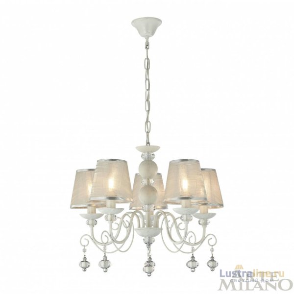 Подвесная люстра Arte Milano 347620/5 WT+SL Подвесная люстра Arte Milano 347620/5 WT+SL