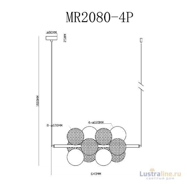 Подвесная люстра Myfar Michelle MR2080-4P