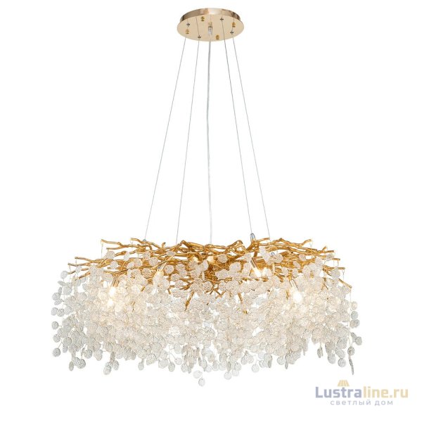 Подвесная люстра Delight Collection Shiro-noda FTB006R-100 brass/clear