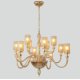 Подвесная люстра Crystal Lux SILVESTRO SP12 AMBER