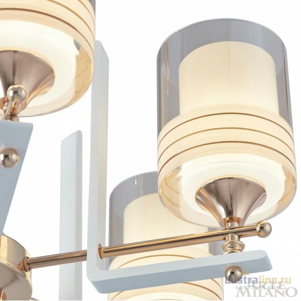 Подвесная люстра Arte Milano Florentia-6087 306087/8 Wh/Gd Подвесная люстра Arte Milano Florentia-6087 306087/8 Wh/Gd